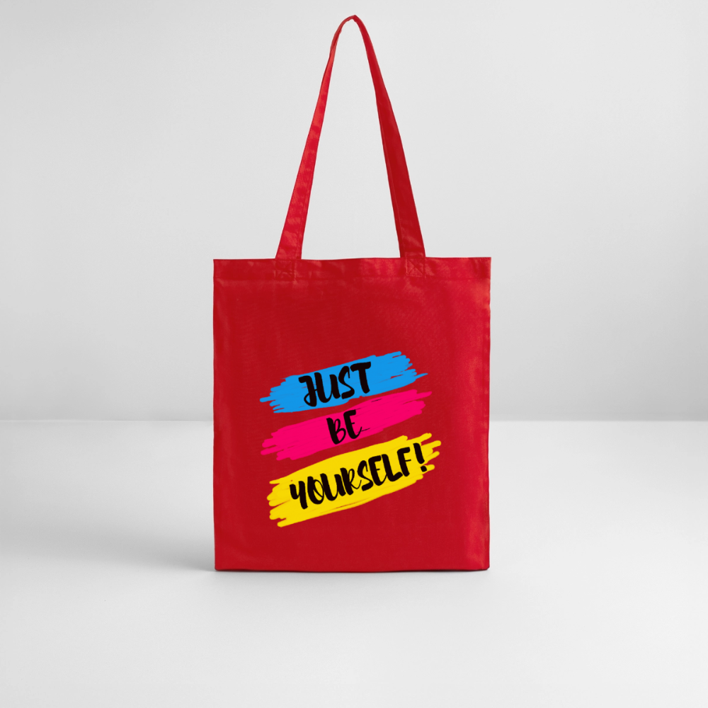 Just be yourself - Bio-Stoffbeutel - Rot