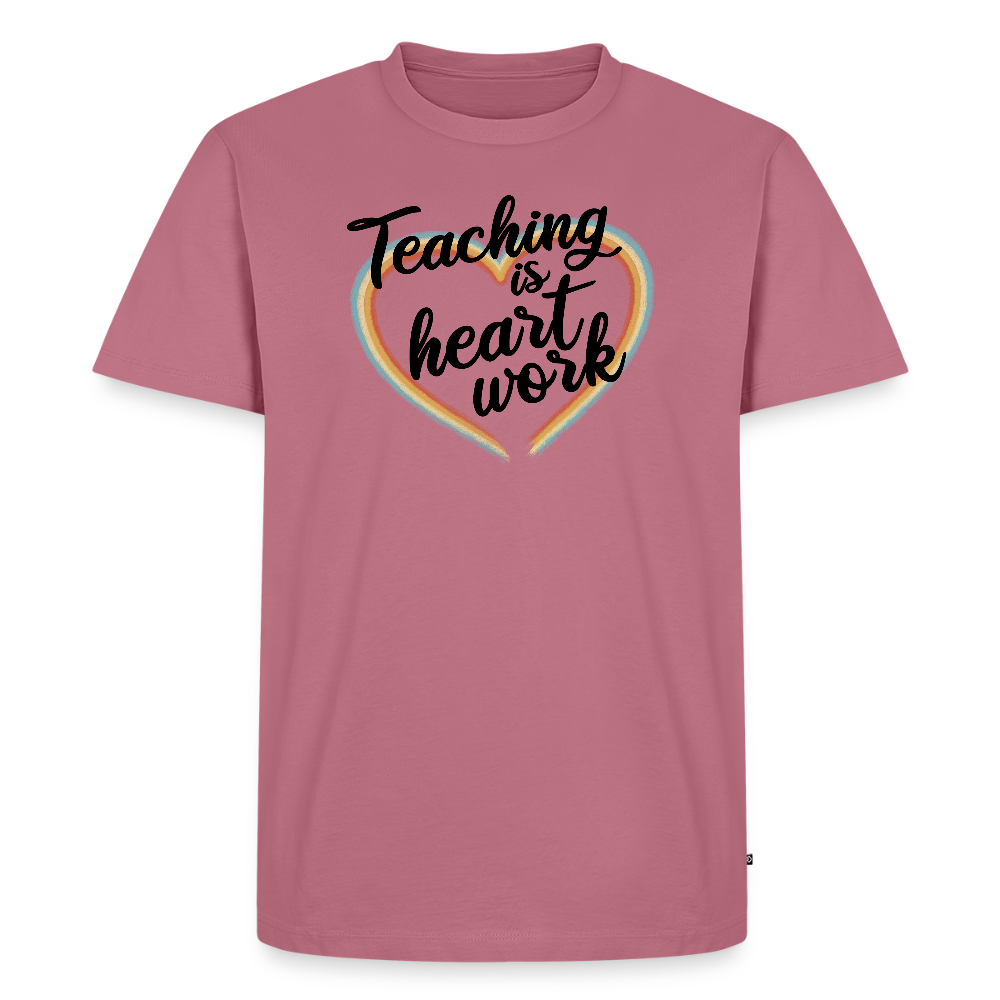 Heart work - Männer Premium T-Shirt - Mauve