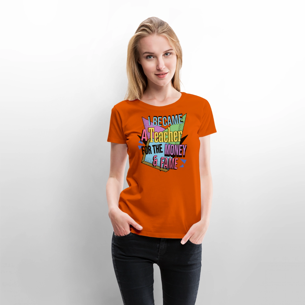 Money & Fame 90's - Frauen Premium T-Shirt - Orange 