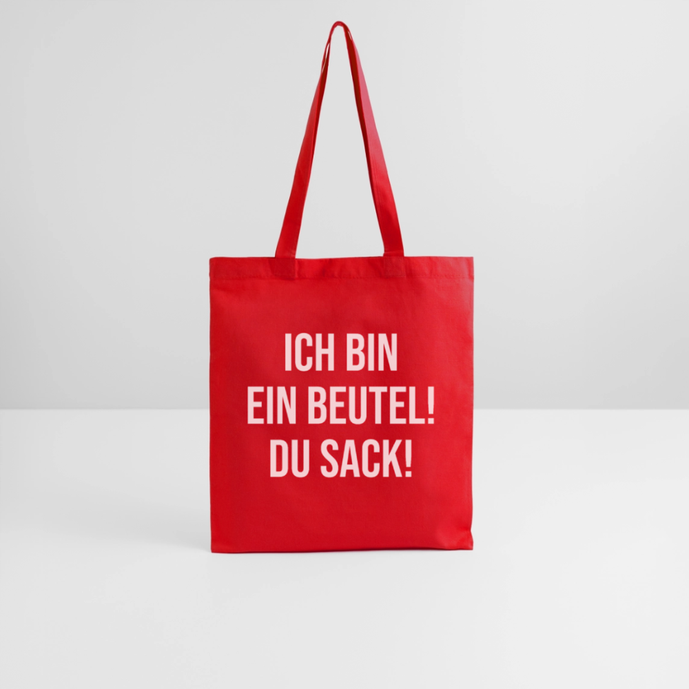 Ich bin ein Beutel! - Stoffbeutel - Rot