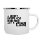 Nah dran! - Emaille-Tasse - Weiß