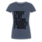F-Word - Frauen Premium T-Shirt - Blau meliert