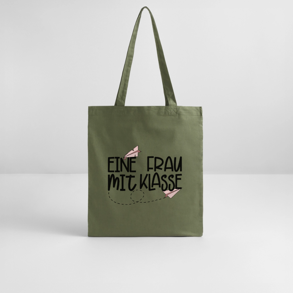Frau mit Klasse - Bio-Stoffbeutel - Khaki