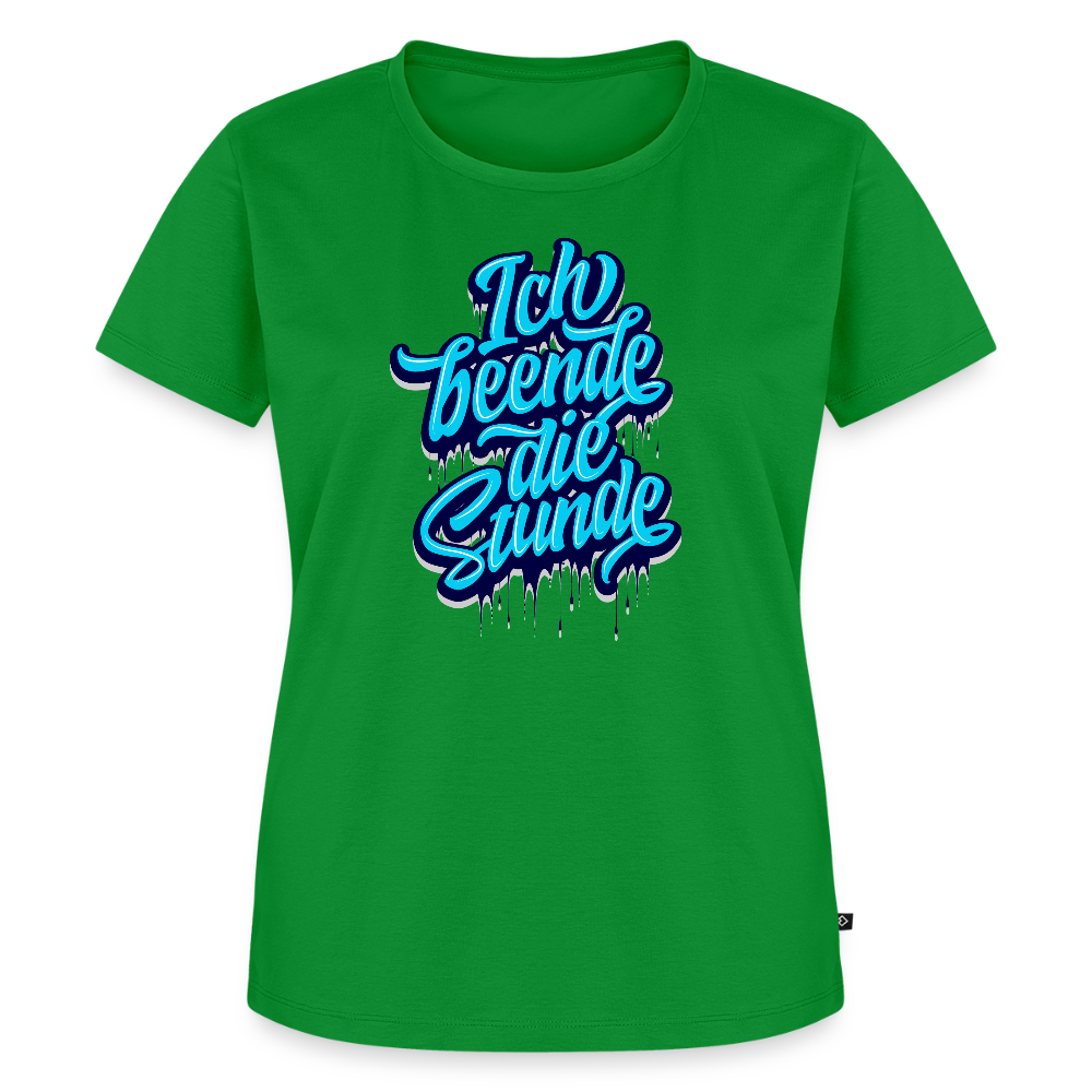Ich beende die Stunde - Frauen Premium T-Shirt - Grün