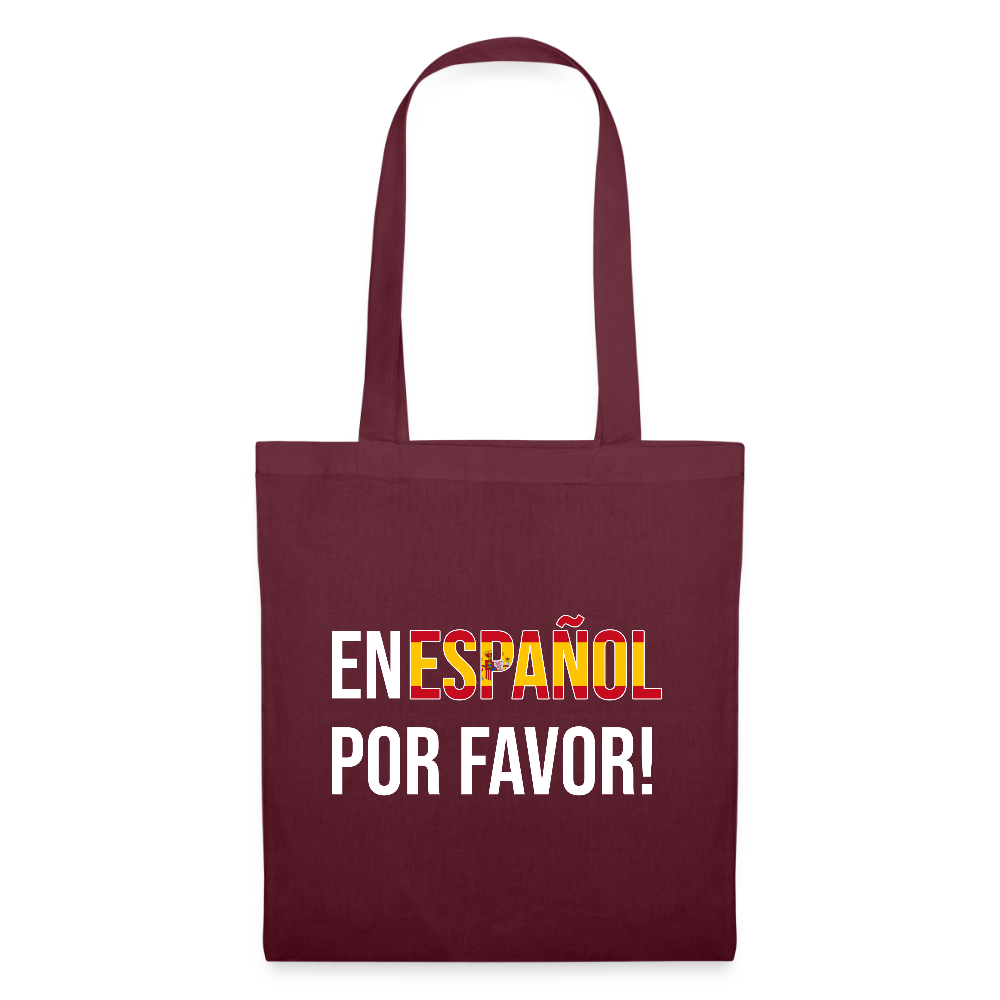 En español porvavor - Stoffbeutel - Burgunderrot