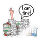 I am fine! - Sticker - Transparent glänzend