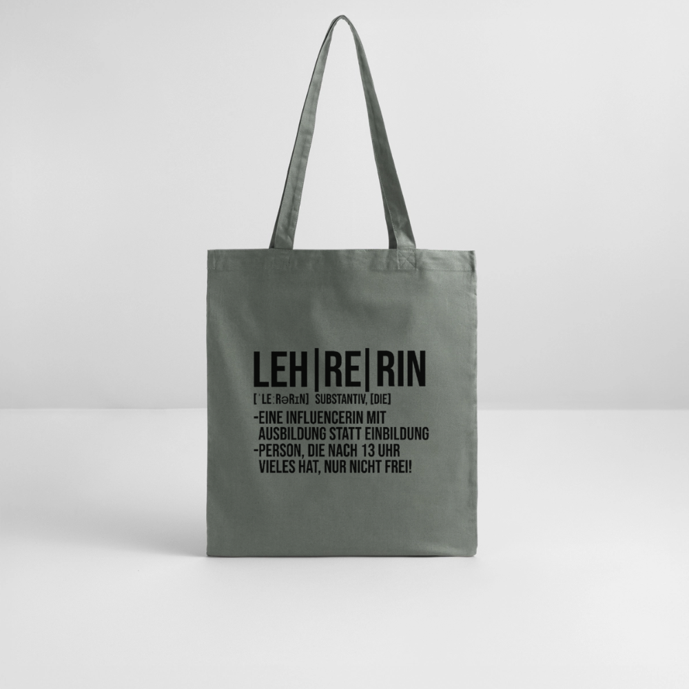 Lehrerin - Bio-Stoffbeutel - Anthrazit