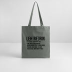 Lehrerin - Bio-Stoffbeutel - Anthrazit