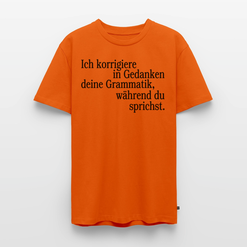 Grammatik - Männer Premium T-Shirt - Orange 