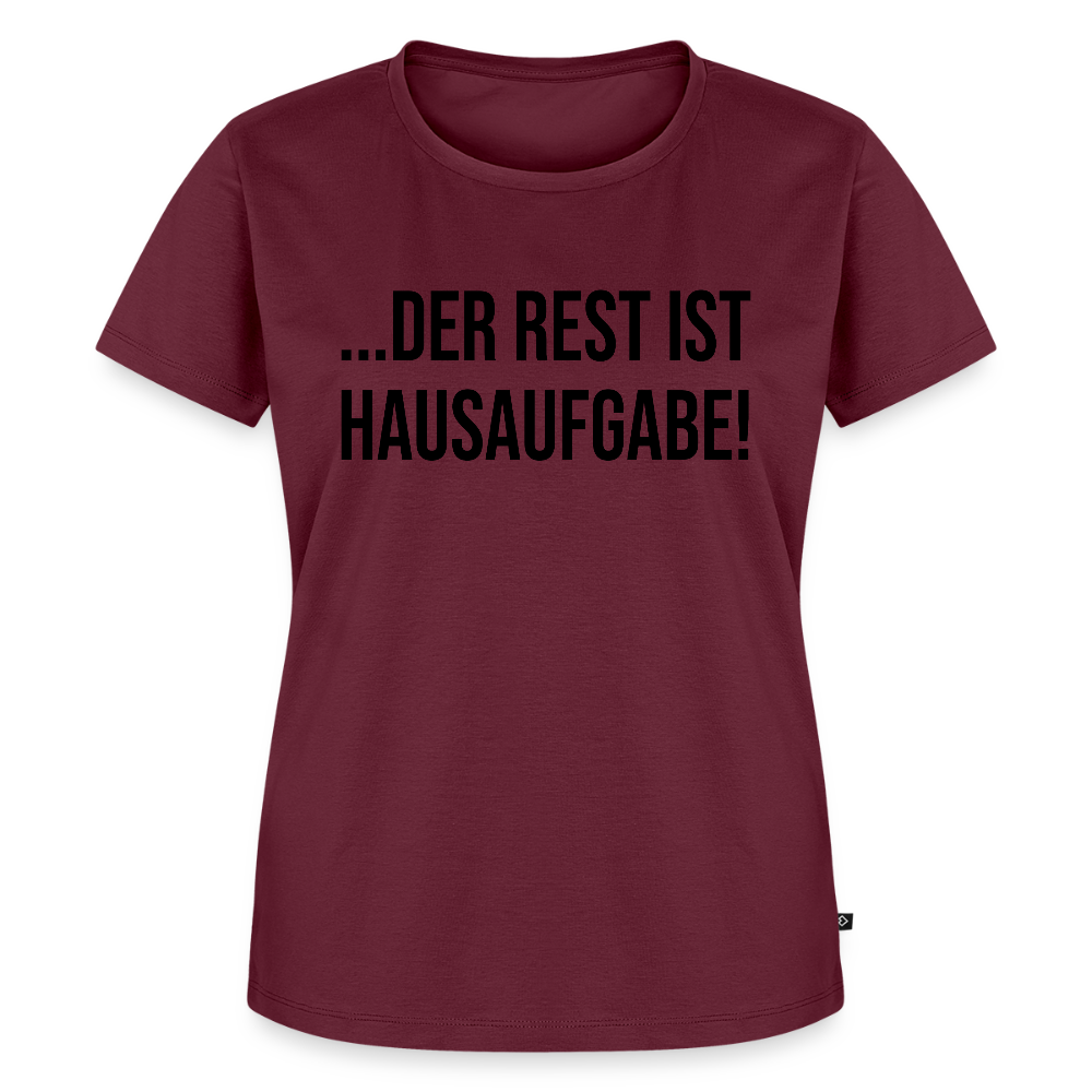 Hausaufgabe - Frauen Premium T-Shirt - Burgunderrot