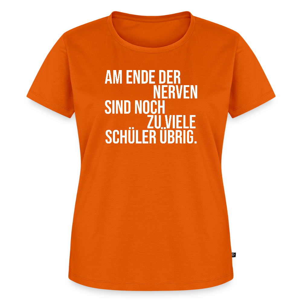 zu viele Schüler - Frauen Premium T-Shirt - Orange 