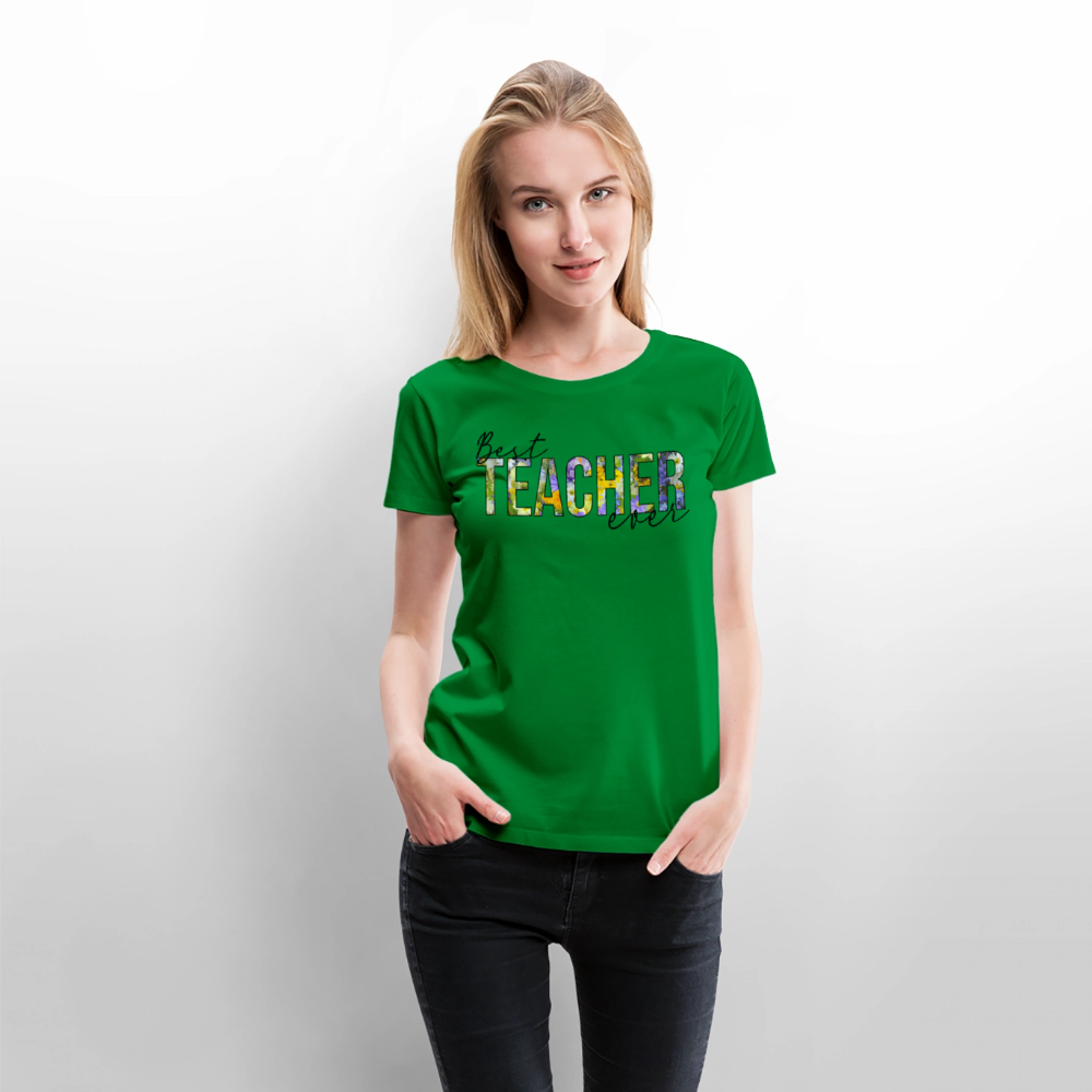 Best Teacher Ever - Frauen Premium T-Shirt - Grün