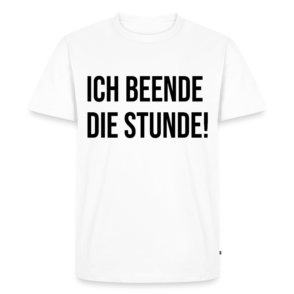 Ich beende die Stunde! - Männer Premium T-Shirt - Weiß