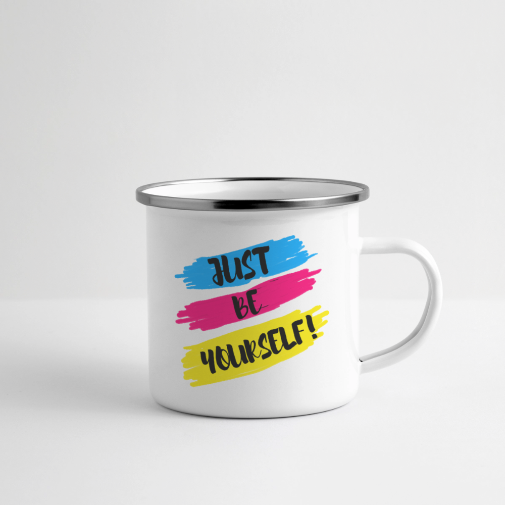 Just be yourself - Emaille-Tasse - Weiß