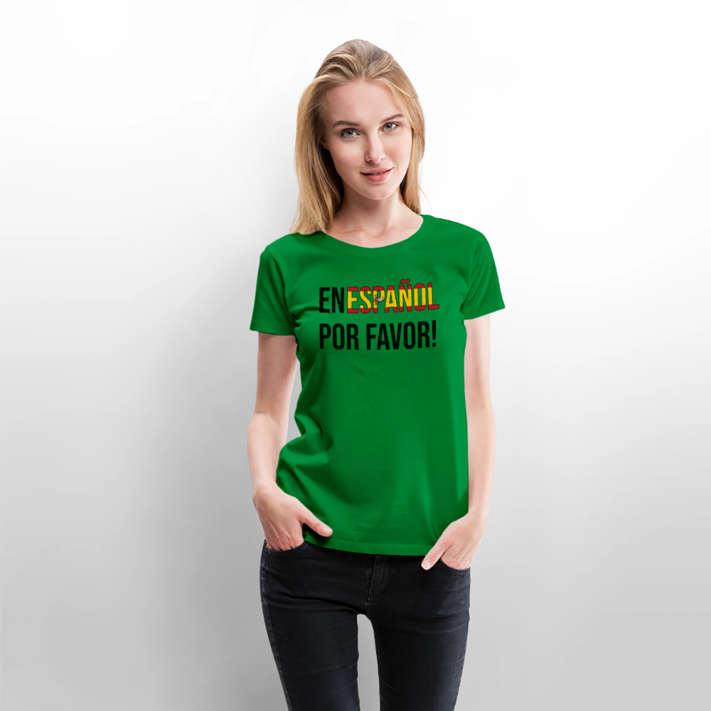 En Espanol por favor! -  Frauen Premium T-Shirt - Grün