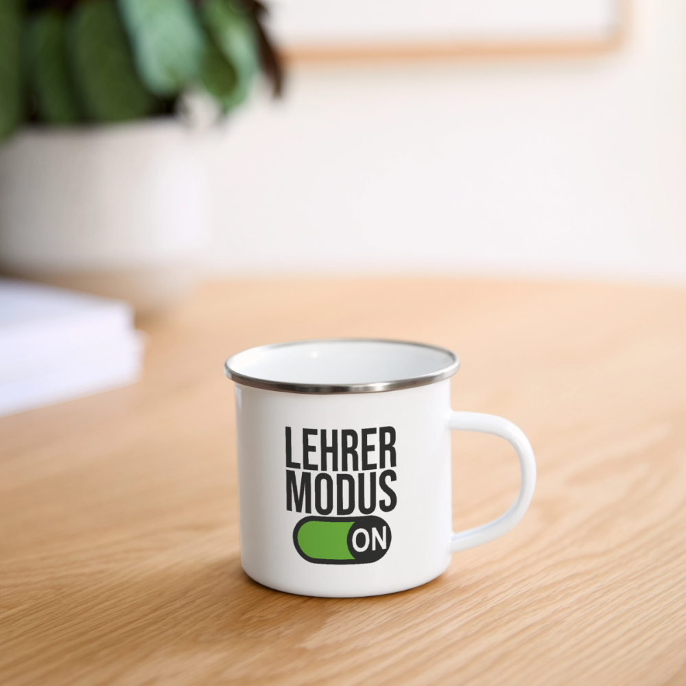 Lehrer Modus - Emaille-Tasse - Weiß
