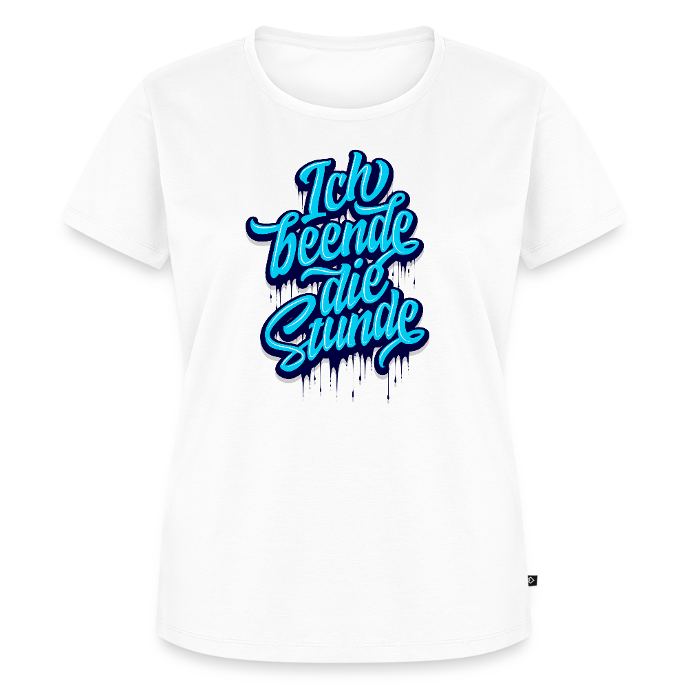 Ich beende die Stunde - Frauen Premium T-Shirt - Weiß