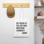 Lehrkraftkram - Bio-Stoffbeutel - Weiß