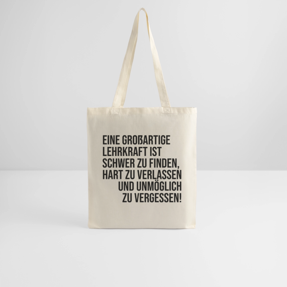 Großartige Lehrkraft - Stoffbeutel - Natur