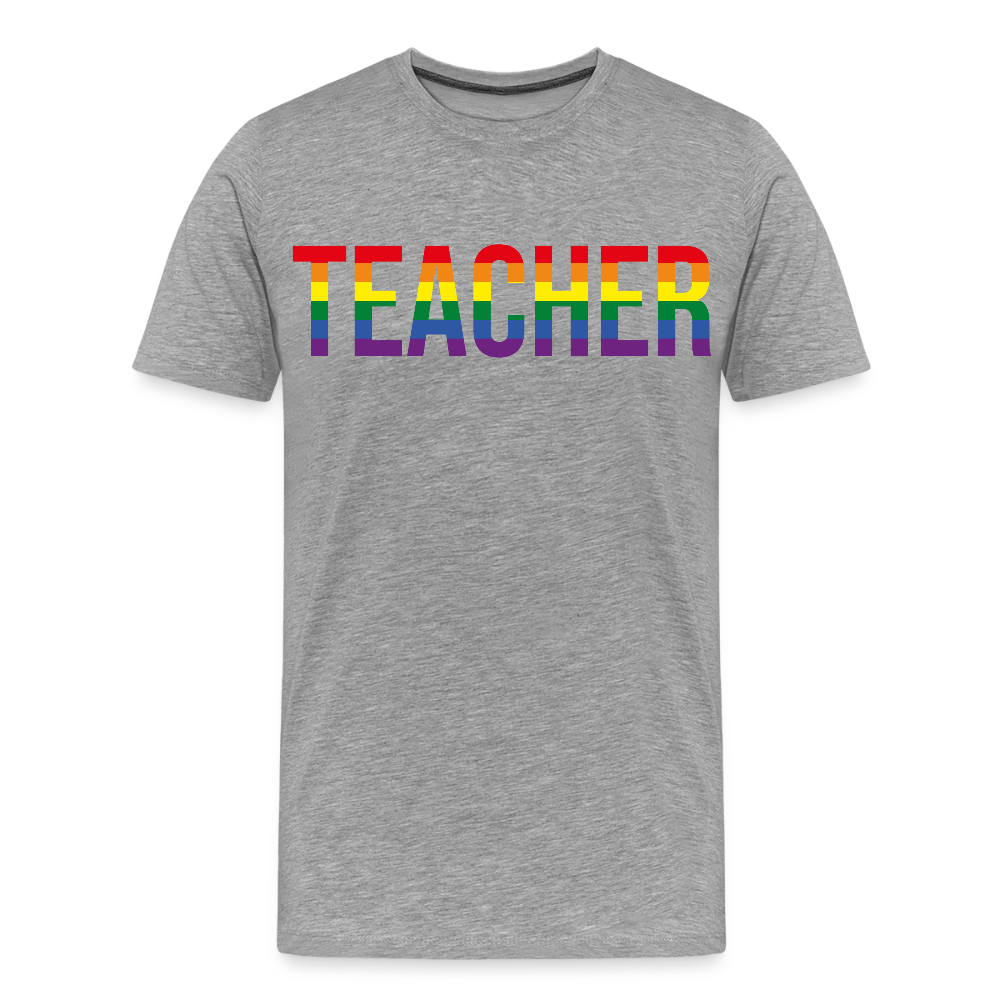 Teacher - Männer Premium T-Shirt - Grau meliert