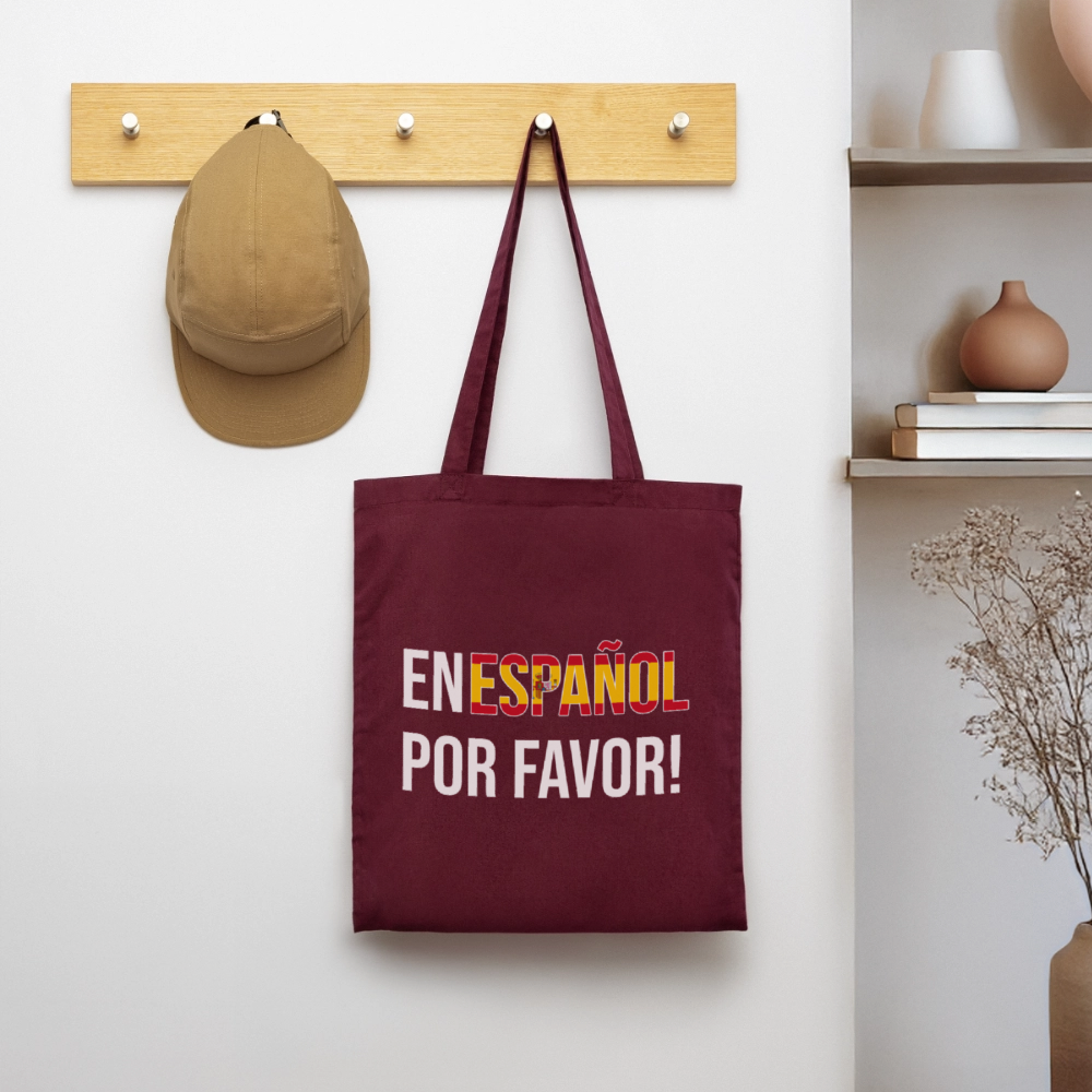 En español porvavor - Stoffbeutel - Burgunderrot