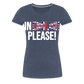 In english please - Frauen Premium T-Shirt - Blau meliert
