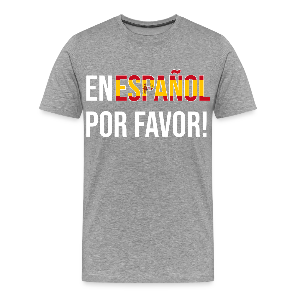 En Espanol por favor! - Männer Premium T-Shirt - Grau meliert