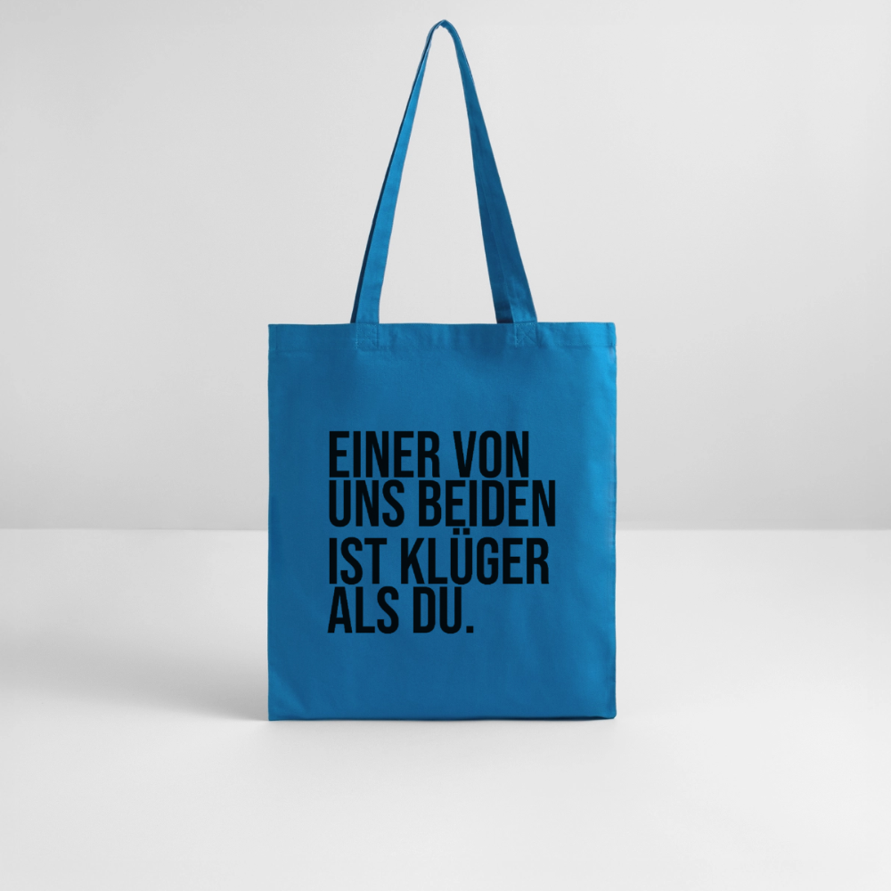 Klüger als du - Bio-Stoffbeutel - Königsblau