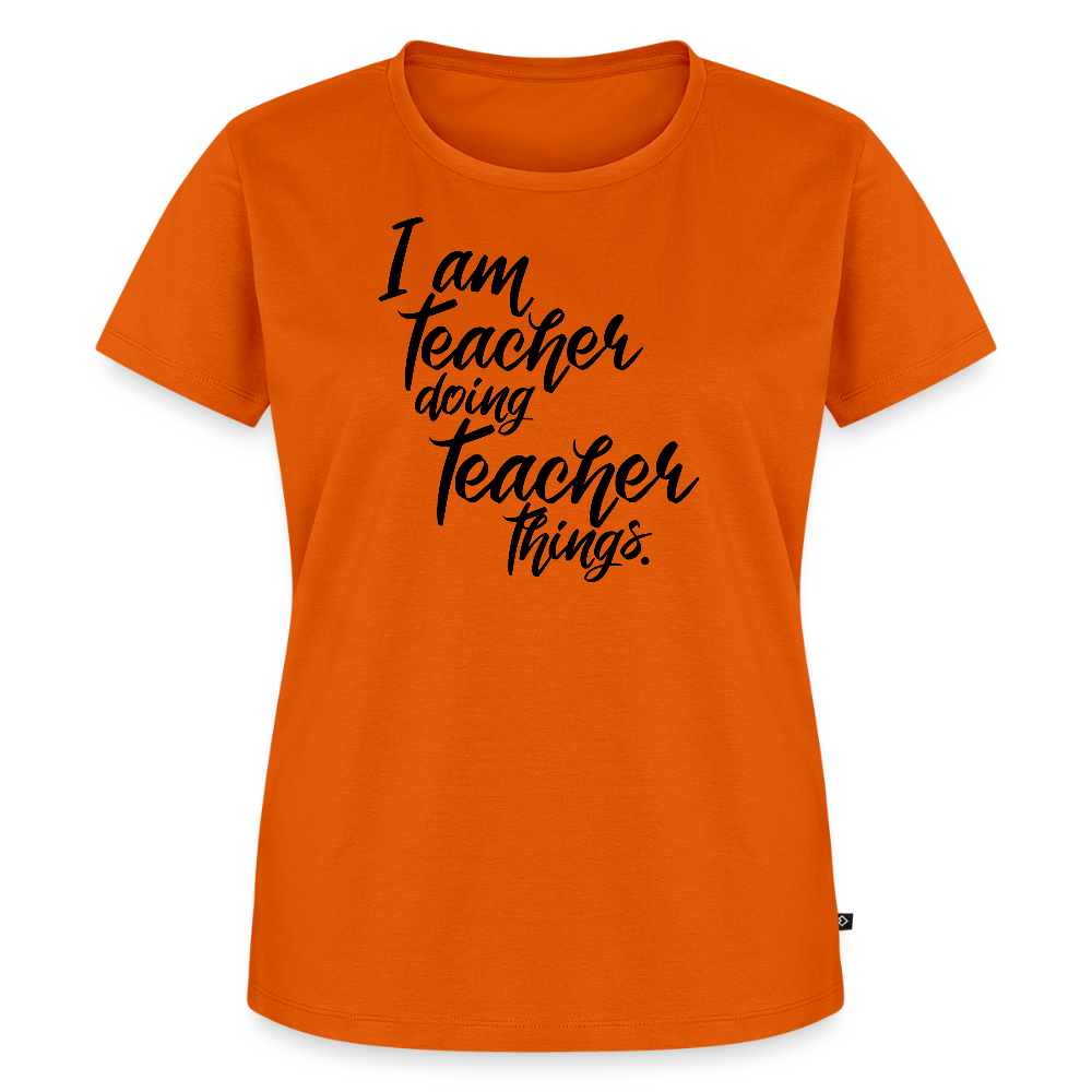 Teacher things - Frauen Premium T-Shirt - Orange 