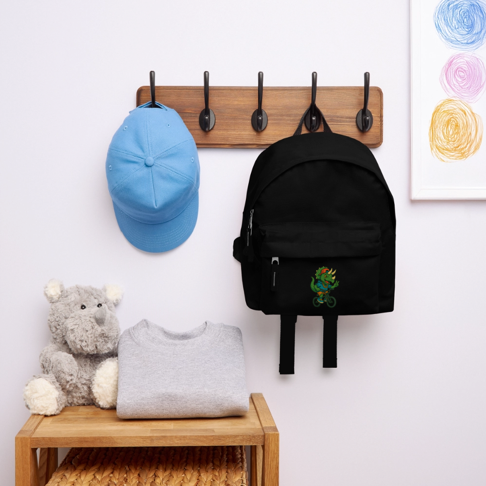 Triceratops - Kinder Rucksack - Schwarz
