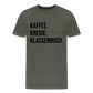 Kaffee. Kreide. Klassenbuch - Männer Premium T-Shirt - Asphalt