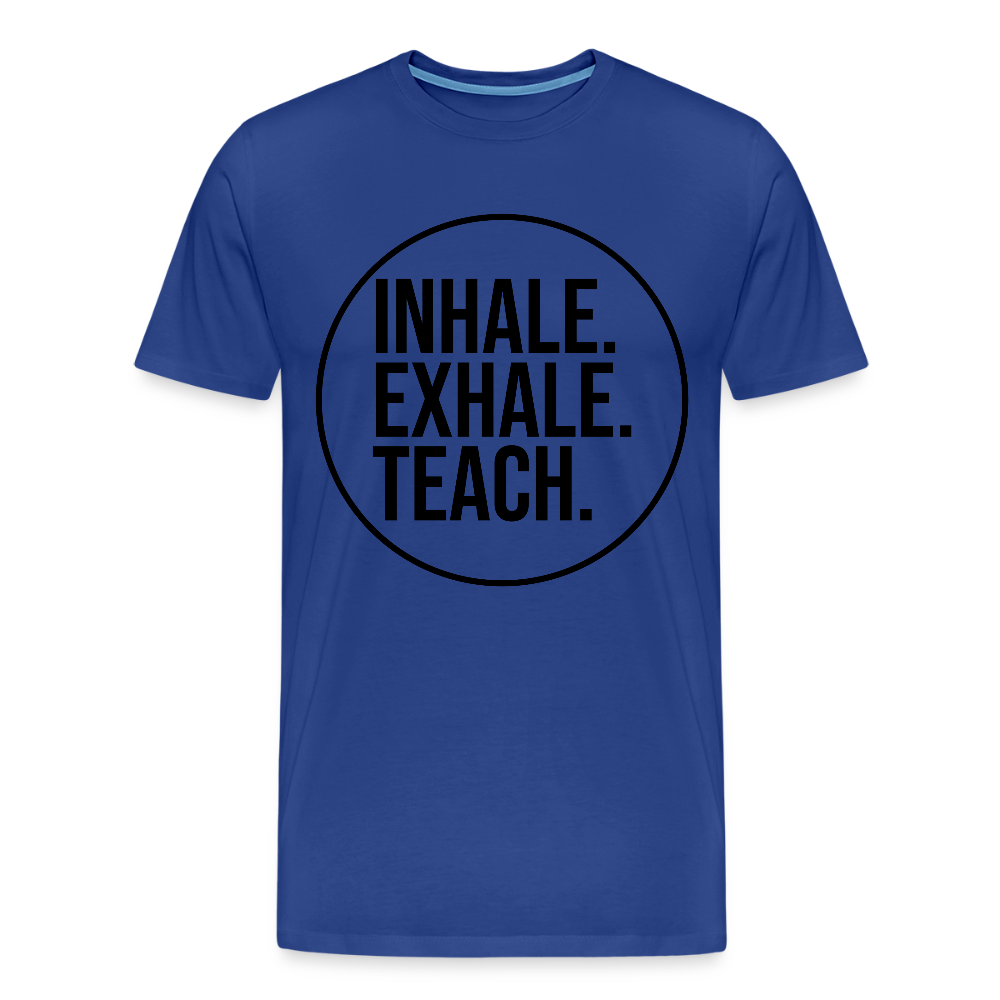 Inhalte. Exhale. Teich. - Männer Premium T-Shirt - Königsblau