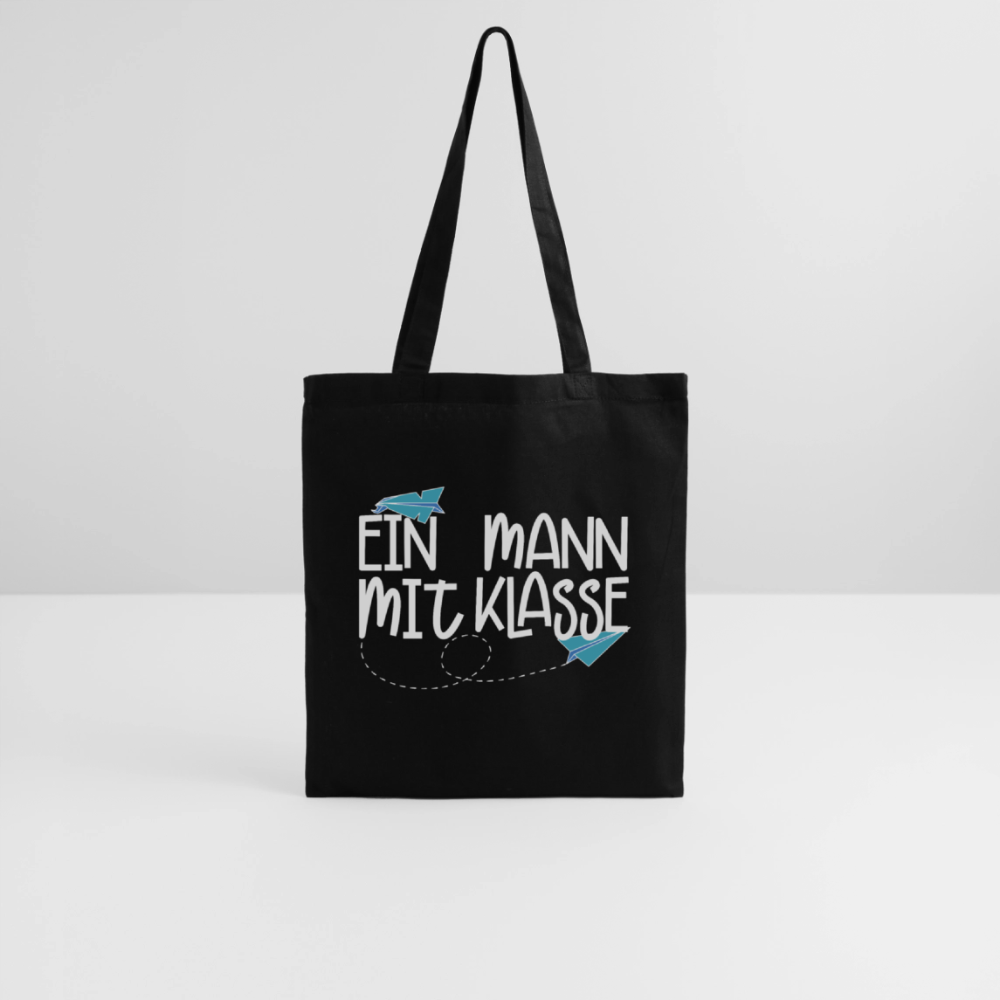 Ein Mann mit Klasse - Stoffbeutel - Schwarz