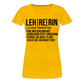 Leh-re-rin - Frauen Premium T-Shirt - Sonnengelb