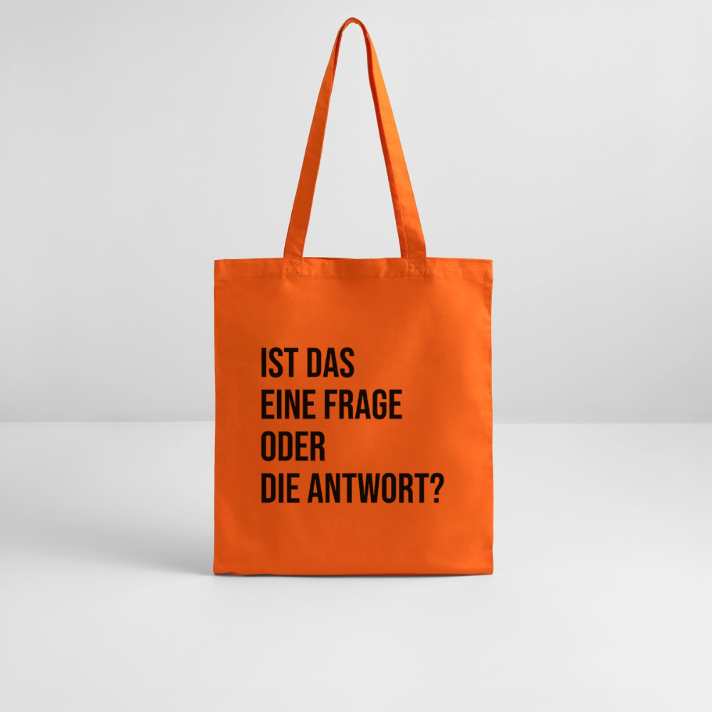 Frage?! - Bio-Stoffbeutel - Tieforange