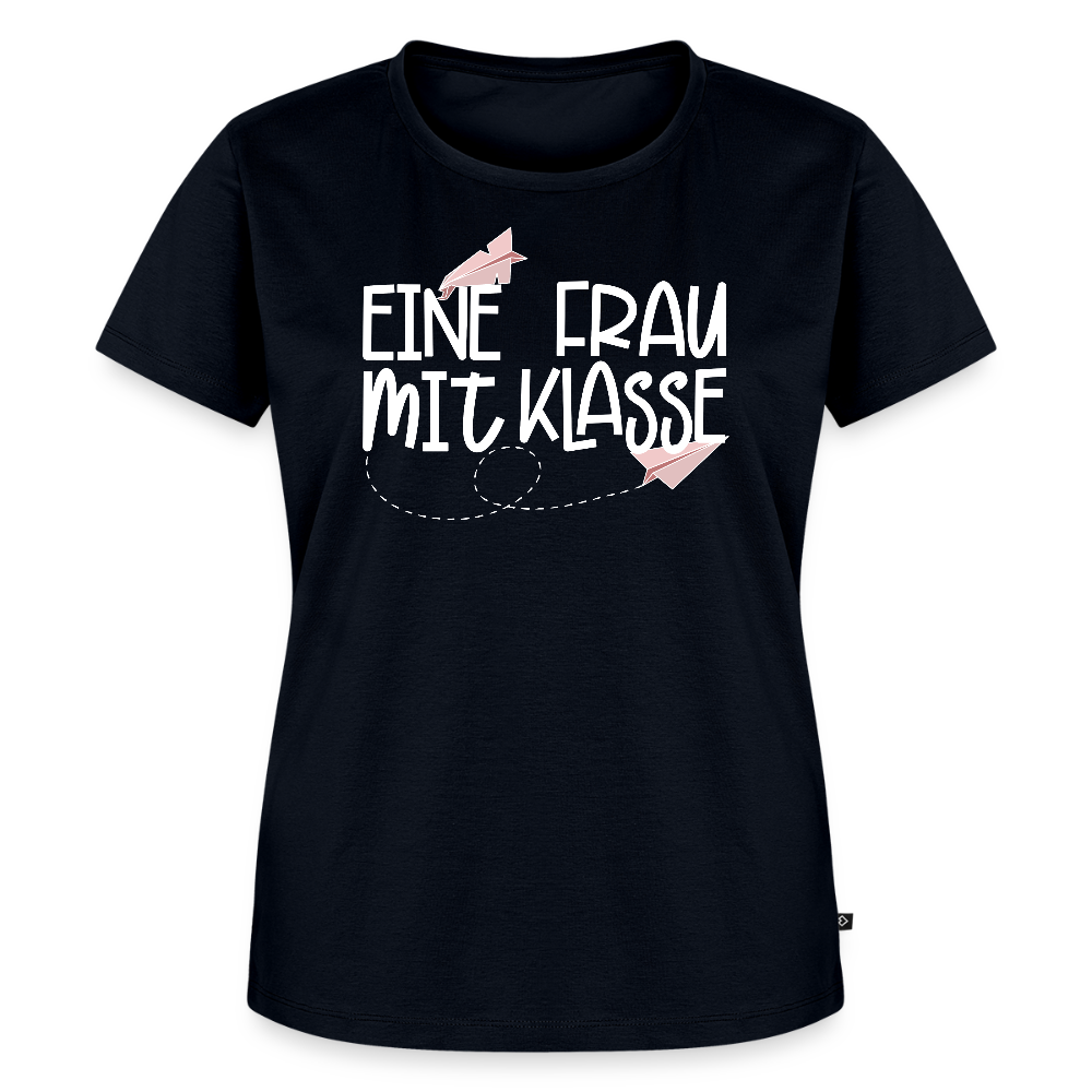 Eine Frau mit Klasse - Frauen Premium T-Shirt - Navy