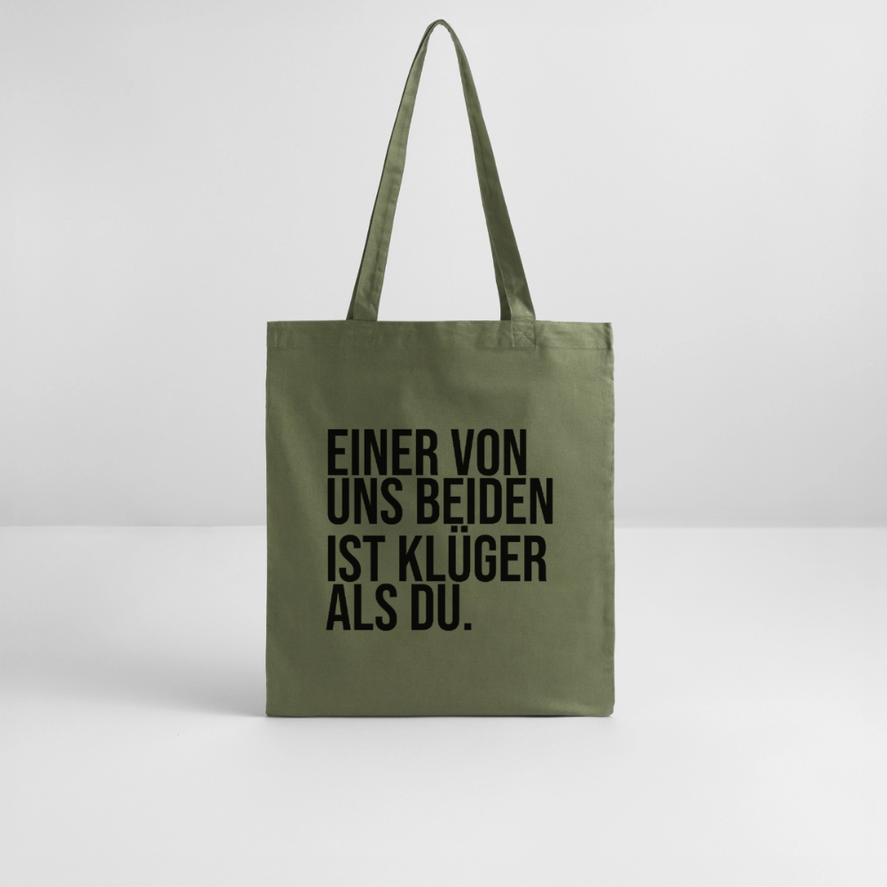 Klüger als du - Bio-Stoffbeutel - Khaki