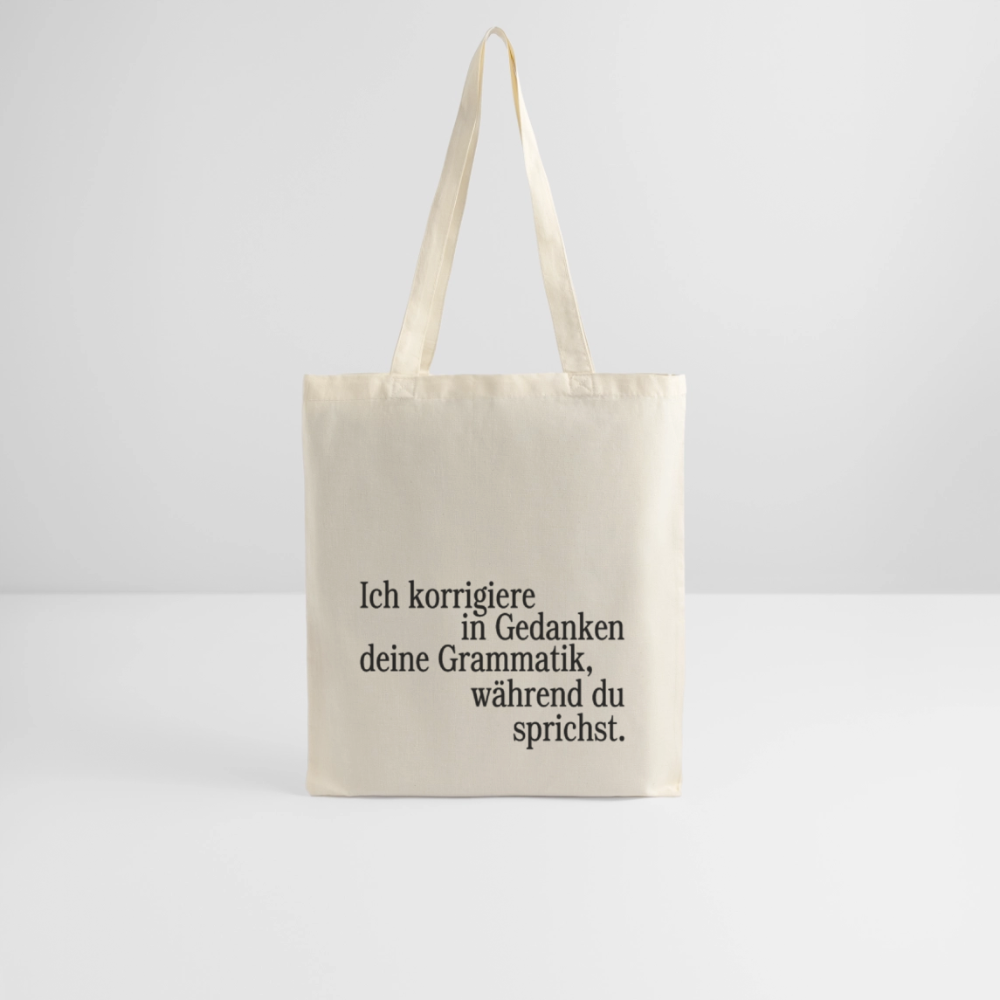 Grammatik - Stoffbeutel - Natur