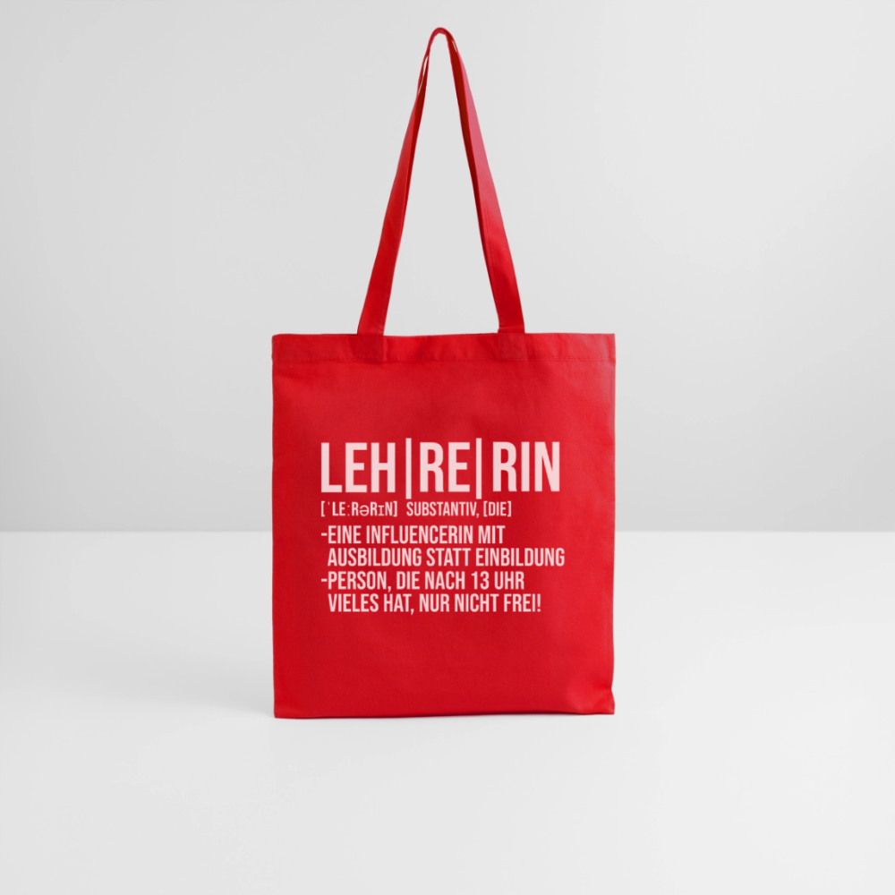 Leh-re-rin - Stoffbeutel - Rot