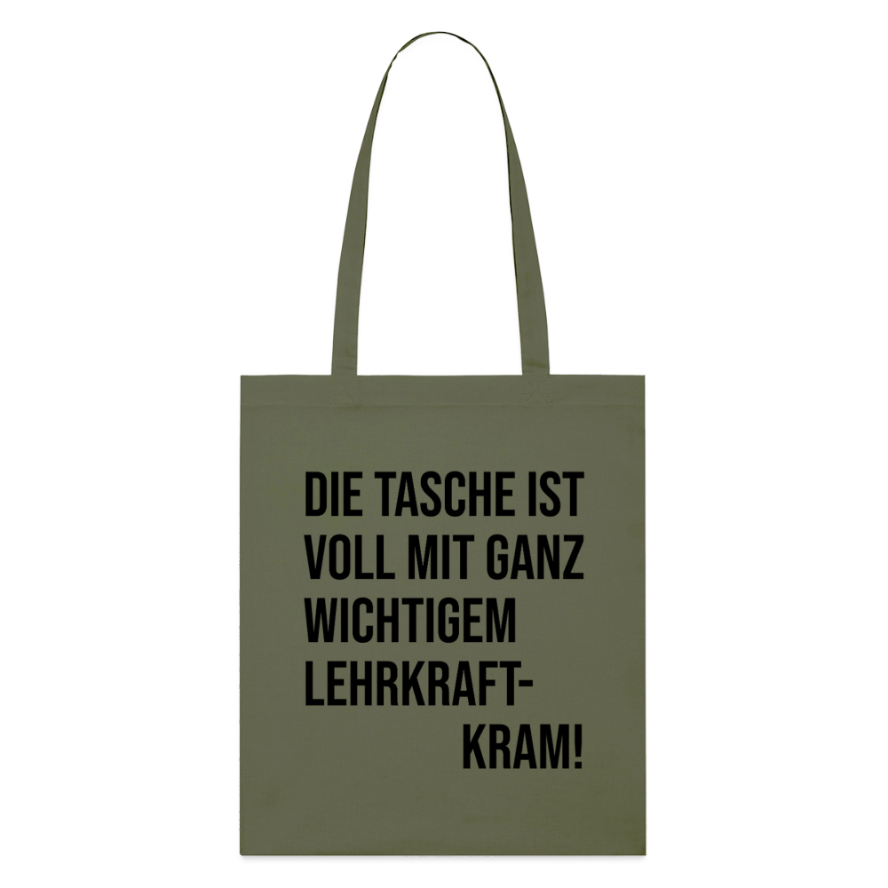 Lehrkraftkram - Bio-Stoffbeutel - Khaki