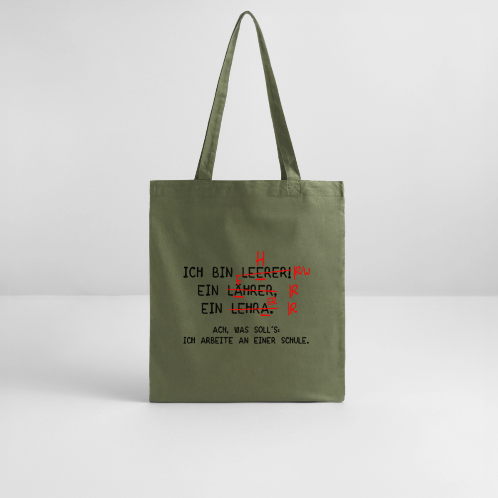 Lehrer - Bio-Stoffbeutel - Khaki