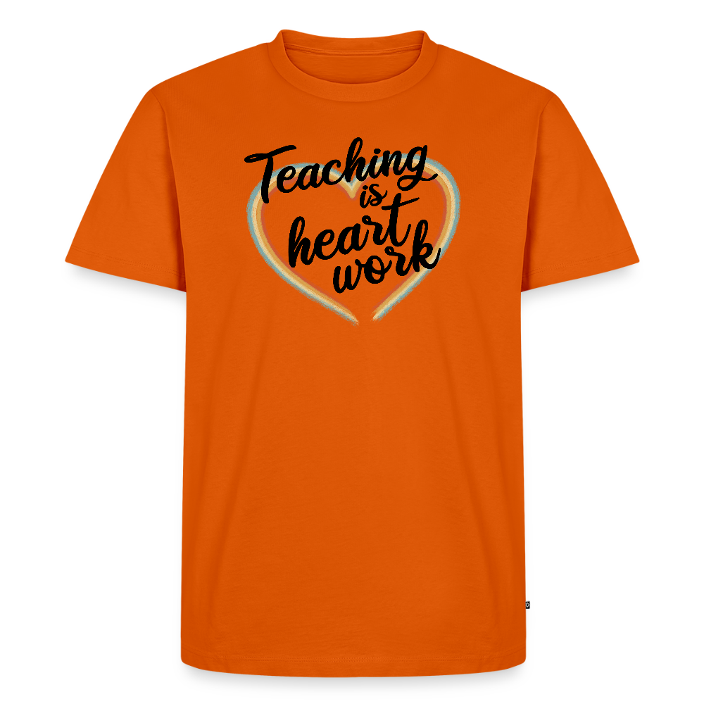 Heart work - Männer Premium T-Shirt - Orange 