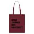 Frage?! - Bio-Stoffbeutel - Burgunderrot