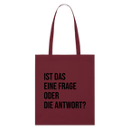 Frage?! - Bio-Stoffbeutel - Burgunderrot