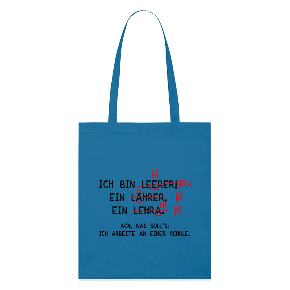 Lehrer - Bio-Stoffbeutel - Königsblau