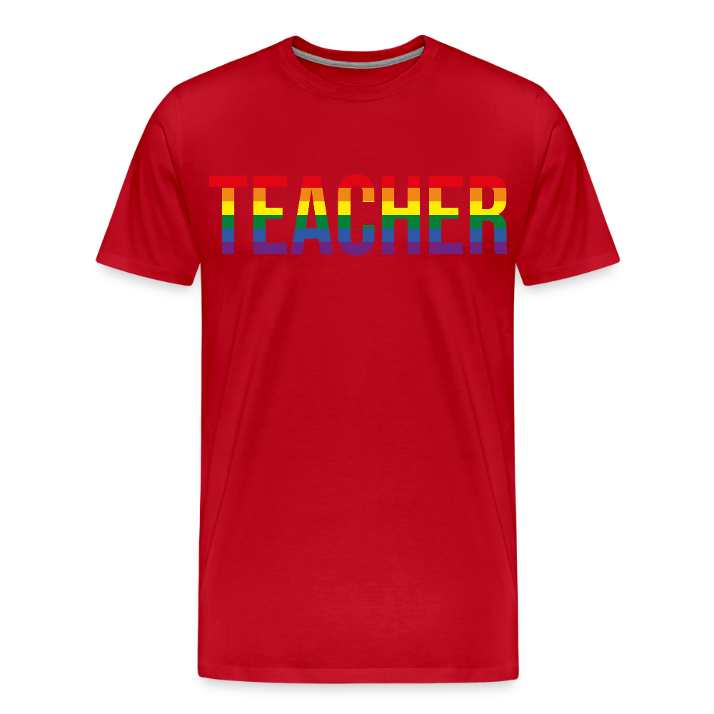 Teacher - Männer Premium T-Shirt - Rot