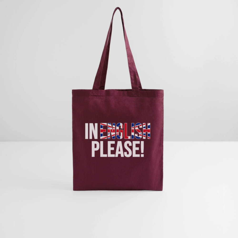 In english please! - Stoffbeutel - Burgunderrot