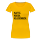 Kaffee, Kreide. Klassenbuch. - Frauen Premium T-Shirt - Sonnengelb