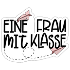 Frau mit Klasse - Sticker - Mattweiß
