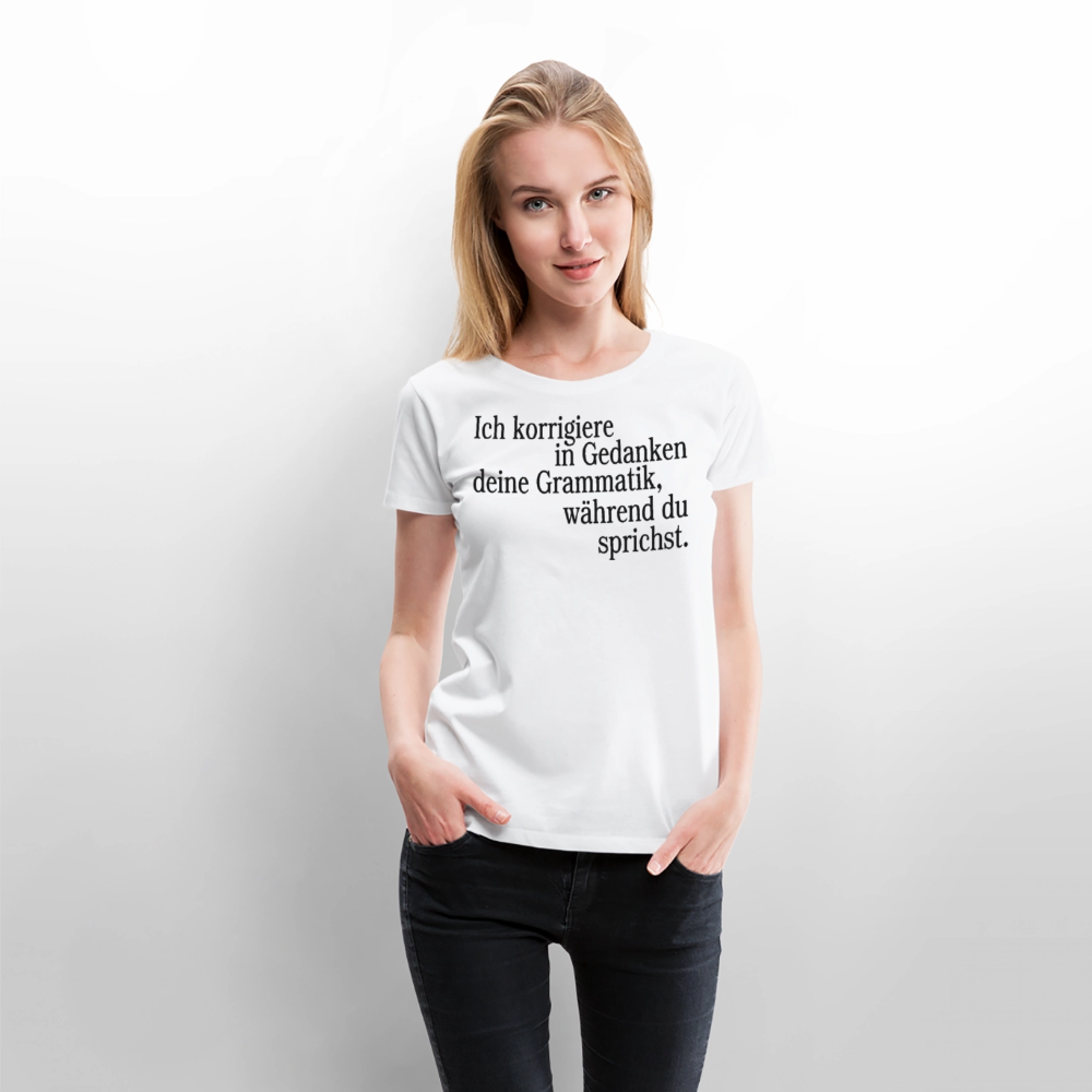 Grammatik - Frauen Premium T-Shirt - Weiß